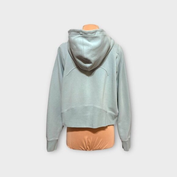 Lululemon Loungeful Cropped Hoodie 6 Silver Blue Sweatshirt EUC Athleisure - Picture 7 of 7